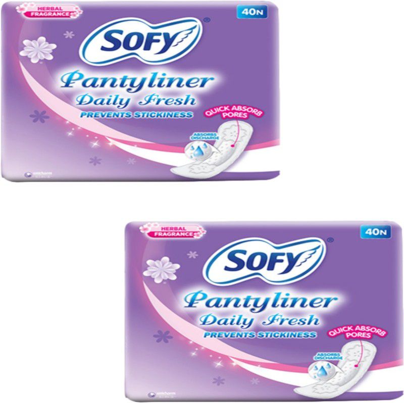 SOFY PANTYLINER Daily Fresh 40+40N Pack of 2 Pantyliner  (Pack of 80)