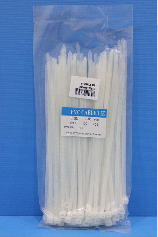 Tinax 6" Cable Tie White Plastic Flexible Straps Cable Tie  (White Pack of 500)