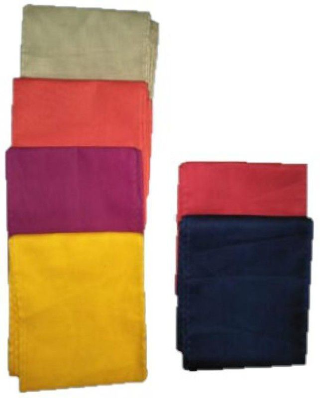 Aapal Collection Saree Fall Multicolor 6 pcs. Pure Cotton Saree Falls  (Multicolor)