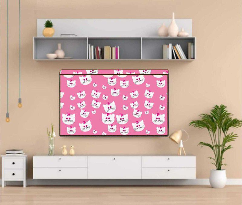 Immix LED Cover 50 Inch LED TV for 50 inch Computer Monitor, TV, LCD Monitor - LED-50-Pink-Cat-P1  (Pink, White)