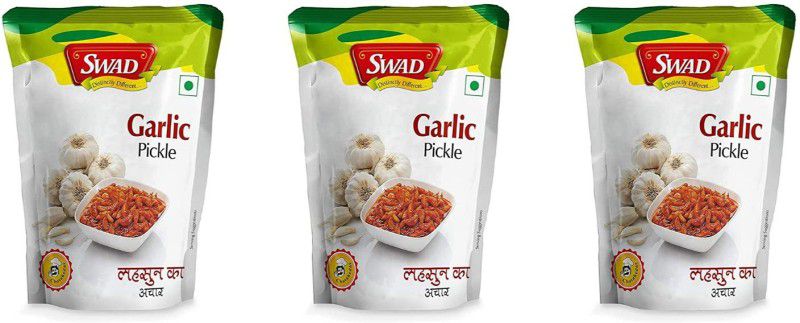 SWAD Distinctly Different and Delicious Garlic Pickle/ Lahsun Achar | Pack of 3 | 200g Each Garlic Pickle  (3 x 200 g)