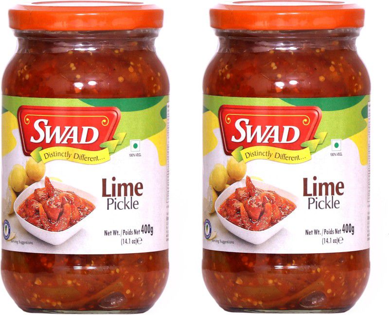 SWAD Distinctly Different and Delicious Lime Pickle/ Nimbu Ka Achar | 400g Each Lime Pickle  (2 x 400 g)