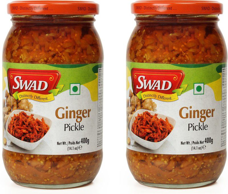 SWAD Distinctly Different Ginger Pickle/Adrak Ka Achar | 400g Each Ginger Pickle  (2 x 400 g)