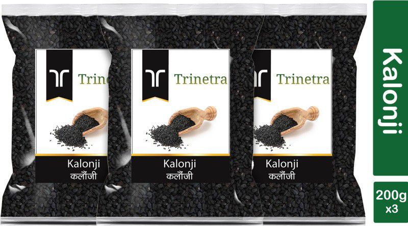 Trinetra Premium Quality Kalonji (Nigella Seeds)-200gm (Pack Of 3)  (3 x 200 g)