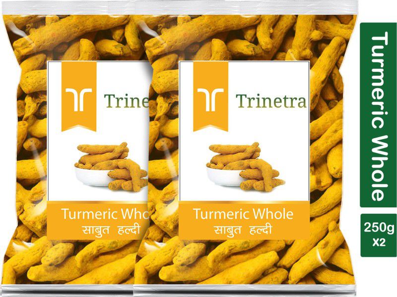 Trinetra Premium Quality Haldi Sabut (Turmeric)-250gm (Pack Of 2)  (2 x 250 g)
