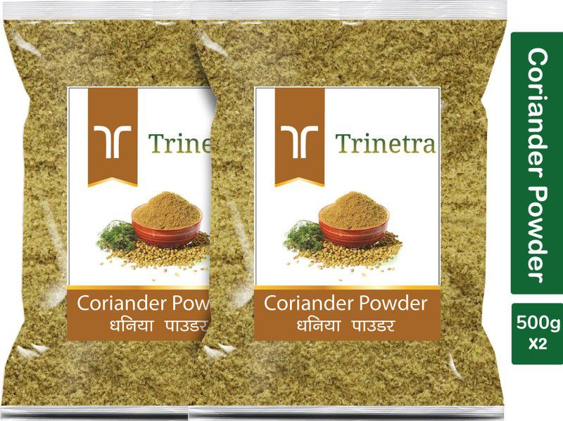 Trinetra Premium Quality Dhaniya Powder (Coriander)-500gm (Pack Of 2)  (2 x 500 g)