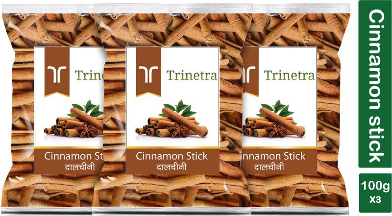 Trinetra Premium Quality Dalchini Sabut (Cinnamon Stick)-100gm (Pack Of 3)  (3 x 100 g)