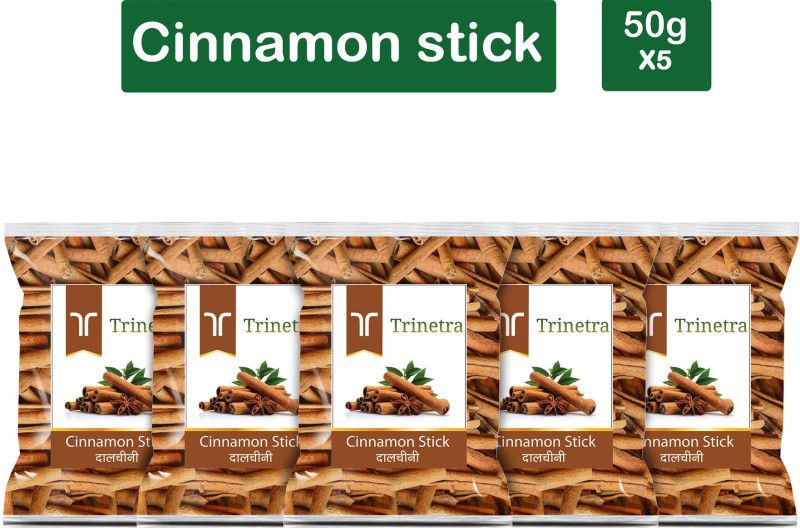 Trinetra Premium Quality Dalchini Sabut (Cinnamon Stick)-50gm (Pack Of 5)  (5 x 50 g)