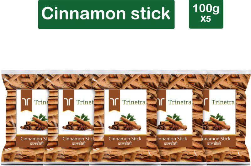 Trinetra Premium Quality Dalchini Sabut (Cinnamon Stick)-100gm (Pack Of 5)  (5 x 100 g)