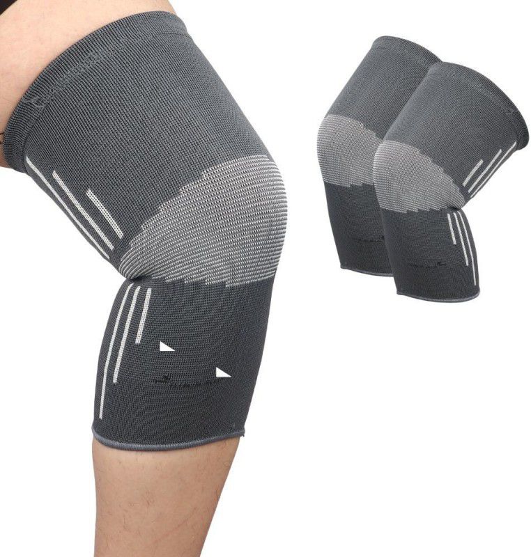JMD PRODUCTION Knee Cap Support for Gym Running Cycling Sports Workout Pain Relief Knee Support  (Grey)