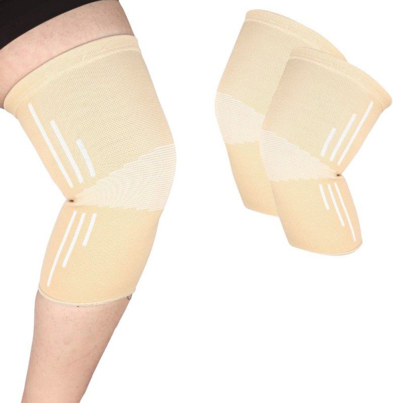 JMD PRODUCTION Knee Cap Support for Gym Running Cycling Sports Workout Pain Relief Knee Support  (Beige)