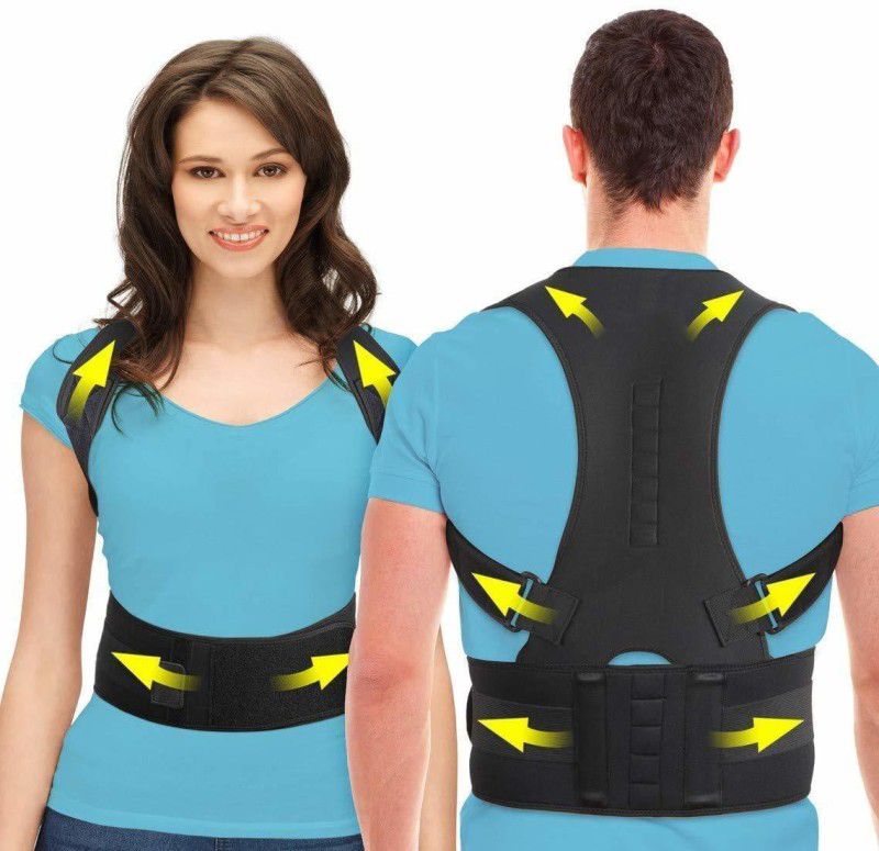 HEZKOL Posture Corrector Shoulder Back Support Belt for Men and Women (Magnetic) Back & Abdomen Support  (Black)