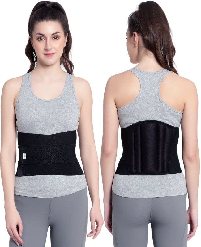 Cazoo Lumber Sacral (LS) Waist Support Belt Lower Back Pain Relief For Men & Women Back & Abdomen Support  (Black)