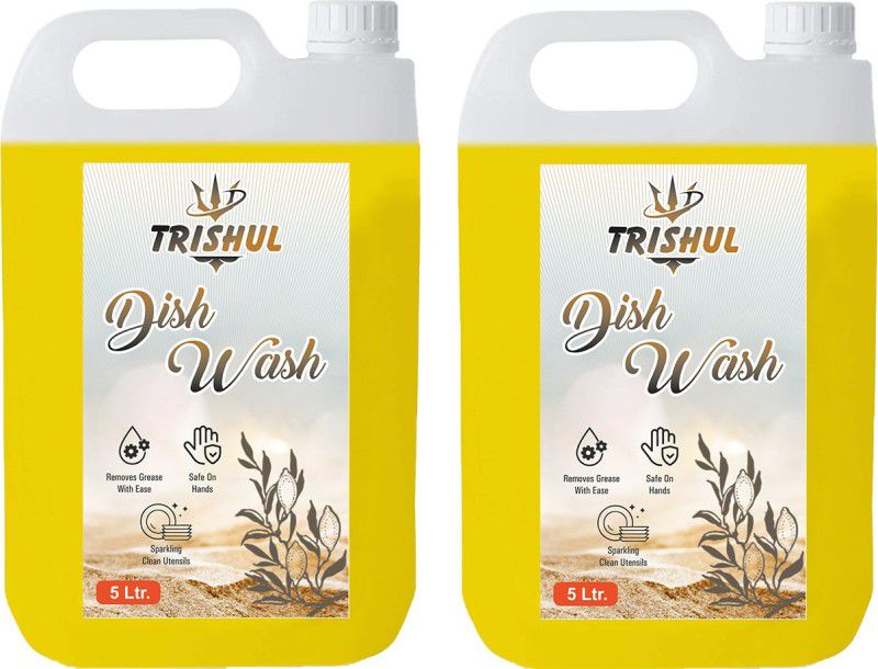 Trishul Dish Wash Gel 10 Litre ,Non Acidic Premium Gel,Sparkling Dish Wash(10L) Dishwash Bar  (2 x 5 kg)