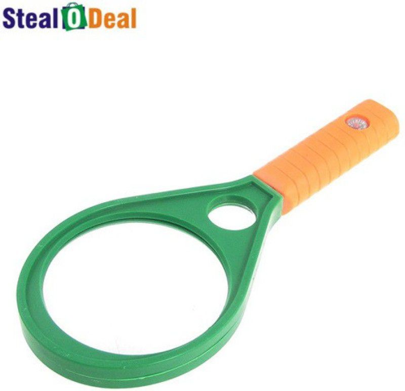 StealODeal Double Lens Magnifier 4X Magnifying Glass  (Orange, Green)