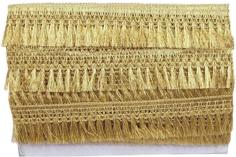 De-Ultimate CWG0328 (Length:18mtr Roll, Width:5cm) Golden Kiran Jhaalar Gota Patti Trim saree Border Lace Reel  (Pack of 1)