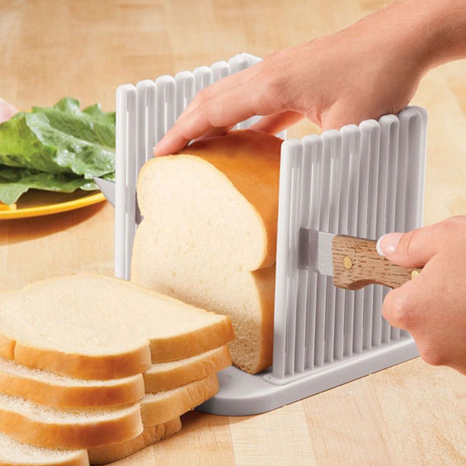 1pc Baking Bread Toast Cutter Slicer Detachable Compact Storage DIY Home White