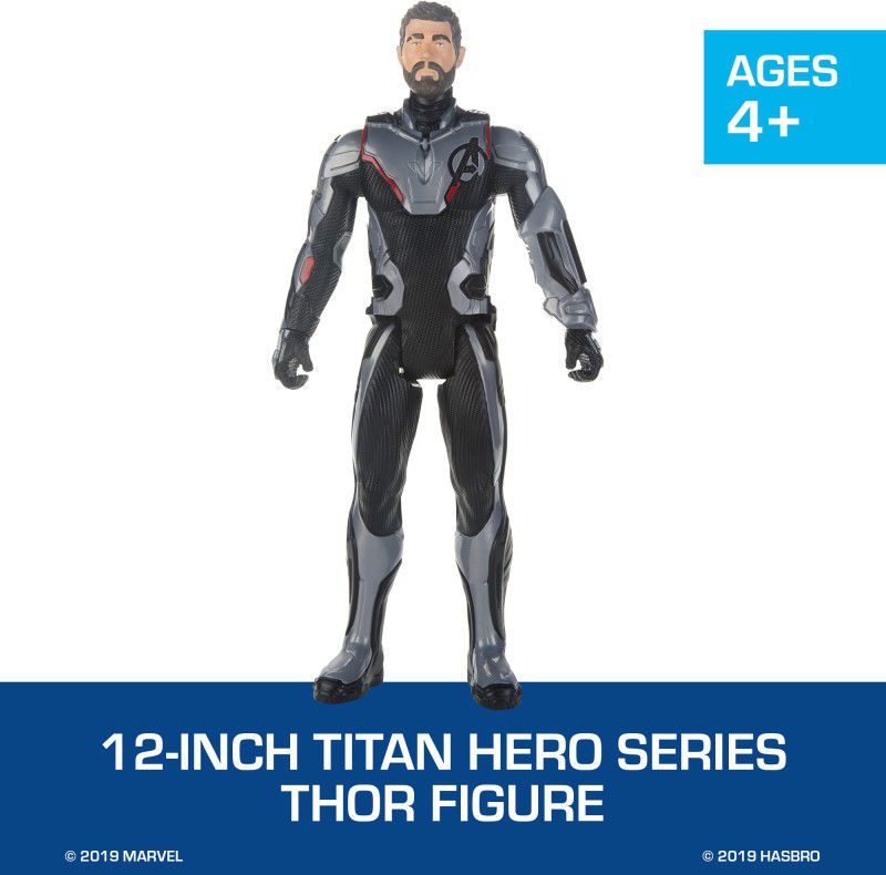 MARVEL Avengers Endgame Titan Hero Series Thor 12-Inch-Scale Super Hero Action Figure Toy with Titan Hero Power FX Port  (Multicolor)