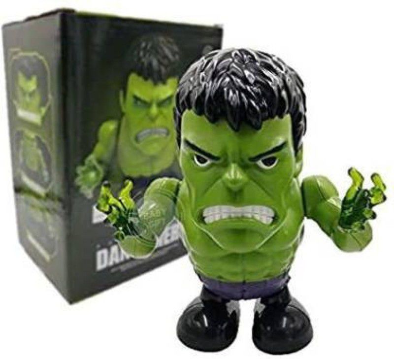IMSZZ TRADING HULK SUPER HERO DANCING MUSICAL TOY FOR KIDS WITH MUSIC AND 3D LIGHTS  (Green)