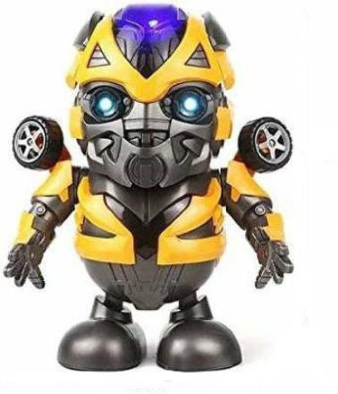 IMSZZ TRADING BUMBLEBEE SUPER HERO DANCING MUSICAL TOY FOR KIDS WITH MUSIC AND 3D LIGHTS  (Multicolor)