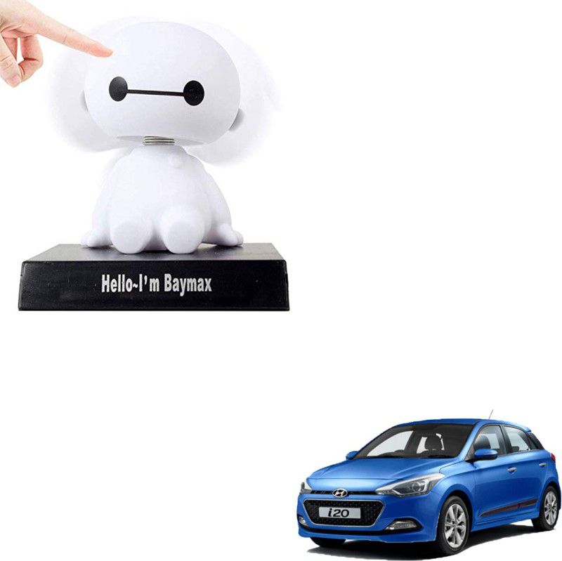 SEMAPHORE Plastic Cute Cartoon Bobblehead Doll Toy Car Dashboard Interior Decoration Accessories for Hyundai i20  (White)