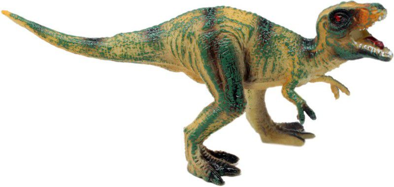 Shoppernation Small Velociraptor T-Rex Dinosaur Action Figure Toy (6 Inch Long) Jurassic Wildlife Mini Dinosaur Toys - Green (1TNG366)  (Multicolor)