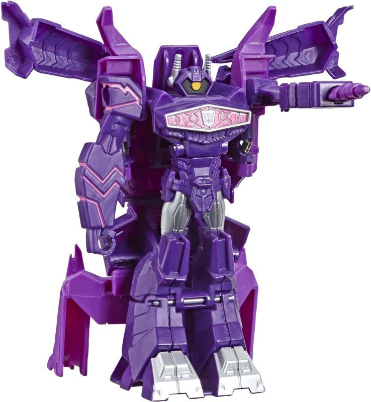 TRANSFORMERS Toys Cyberverse Action Attackers: 1-Step Changer Shockwave Action Figure -Repeatable Shock Blast Action Attack - For Kids Ages 6 and Up, 4.25-inch  (Multicolor)