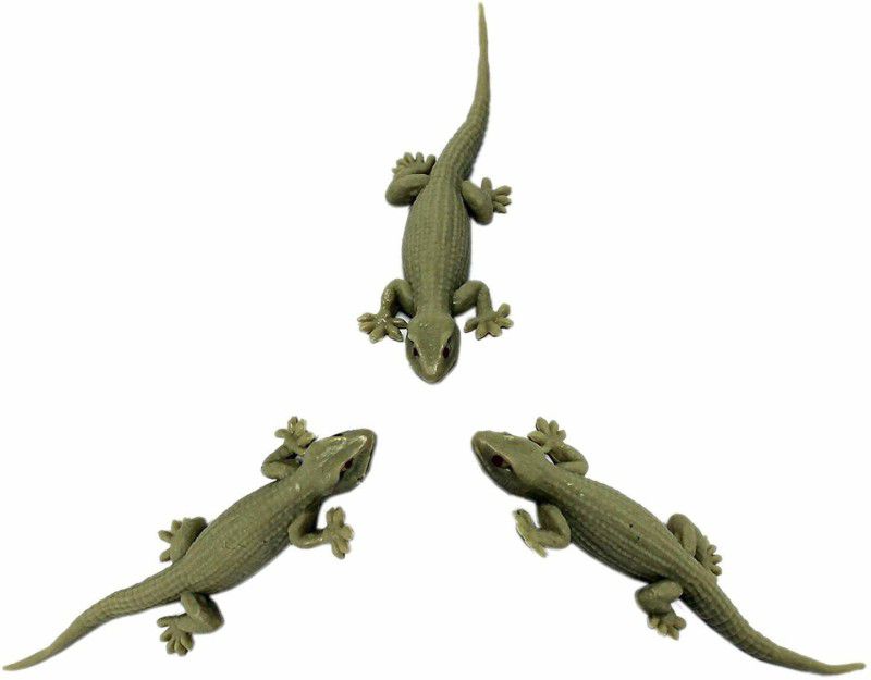Shoppernation Kids Scary Fake Lizard Toy Pack Of 3  (Green)