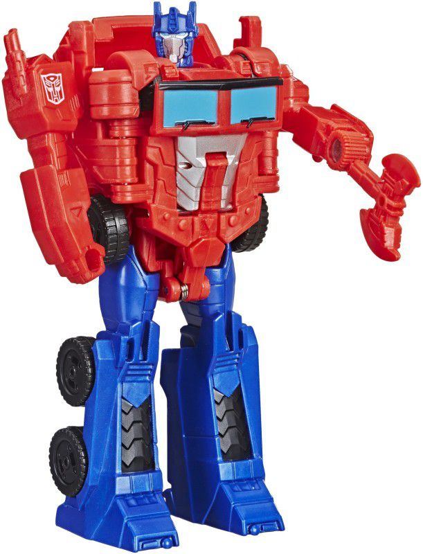 TRANSFORMERS Toys Cyberverse Action Attackers: 1-Step Changer Optimus Prime Action Figure -Repeatable Shock Blast Action Attack - For Kids Ages 6 and Up, 4.25-inch  (Multicolor)