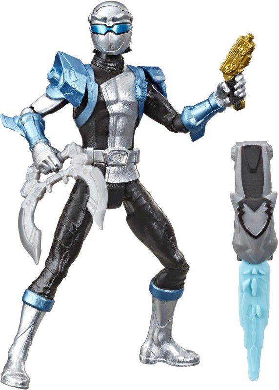 Power Rangers Beast Morphers Silver Ranger 6-inch Action Figure Toy inspired by the TV Show  (Multicolor)