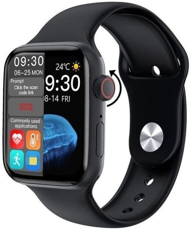Solymo T55 Plus Elegant Series 7 Fit Smartwatch  (Black Strap, Free Size)