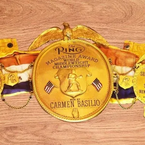 Carmen Basilio World Middleweight Boxing Championship Ring Magazine Belt 3D CNC