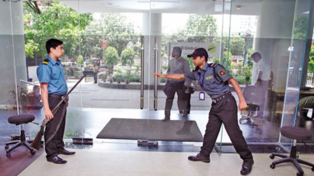 Why is a security guard essential in Bangladesh?