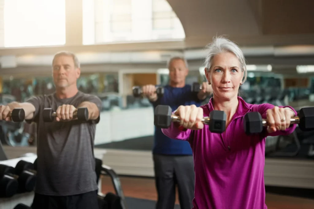 The elderly can get a lot of exercise in unconventional ways