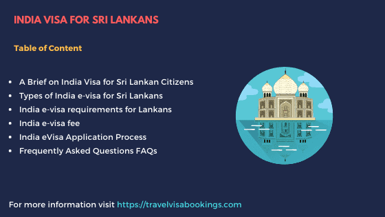 Overview of Indian visa requirements for Sri Lankan citizens