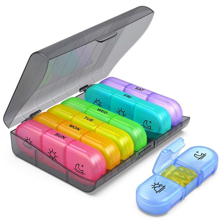 Simplify and Elevate Your Medication Routine with the Weekly Cute Pill Box Organizer Case