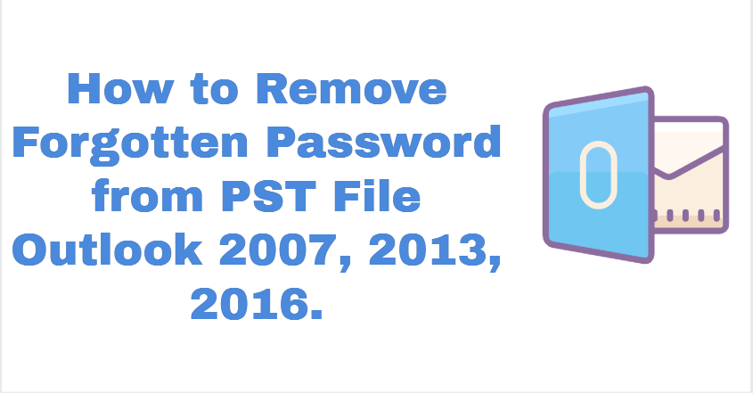 remove forgotten password from pst file