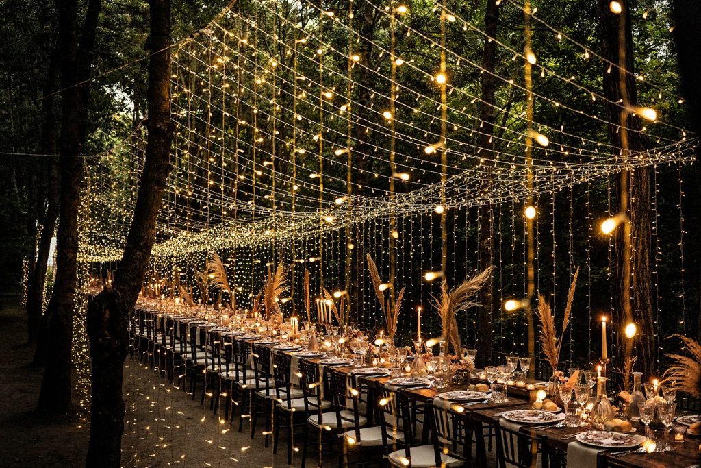 Craft Ideas For Perfect Fairy Light Backdrop for Your Wedding