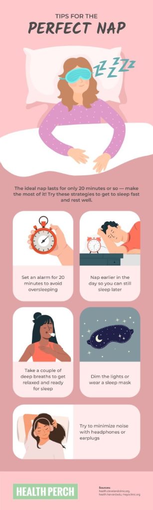 infographic of napping