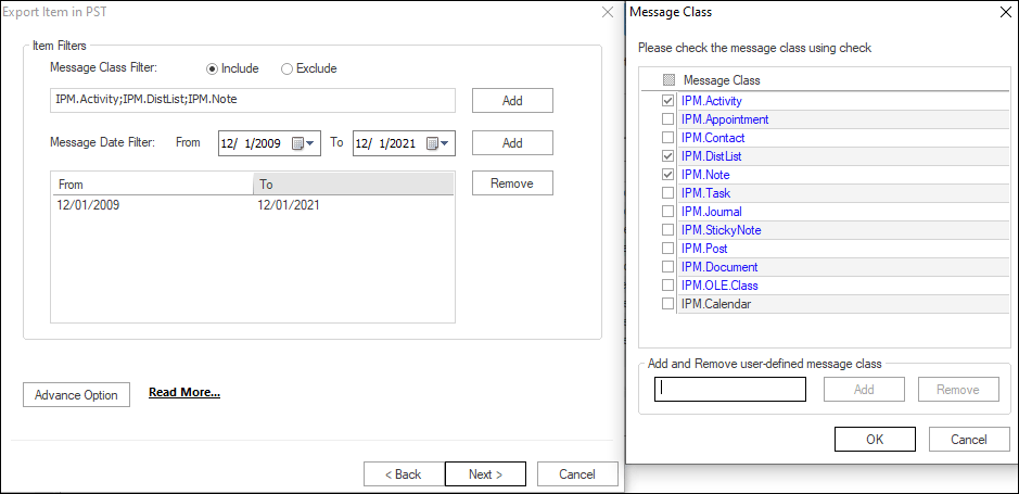 Now include or exclude desired items of your choice. 