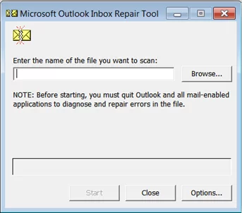 Click on Browse and select the location for your PST file. 