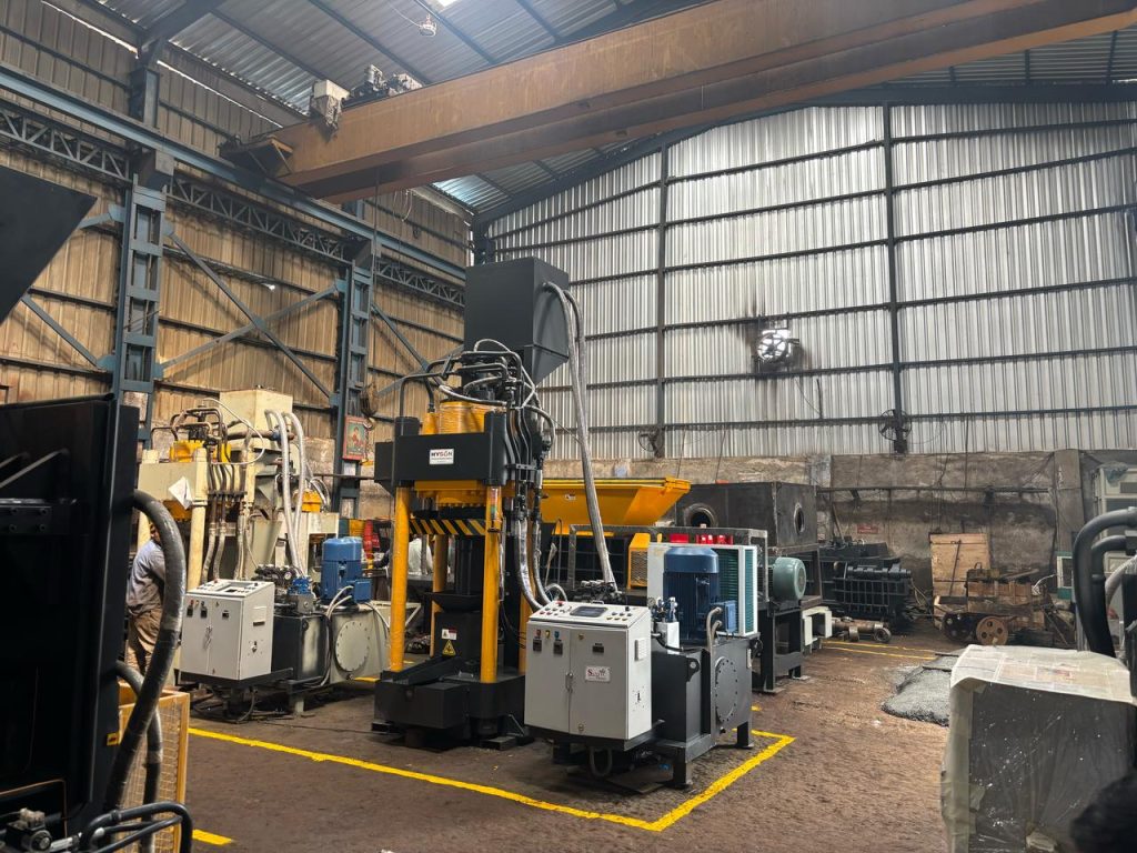Maximize Scrap Value and Minimize Footprint with the Hysan Vertical Metal Briquetting Machine