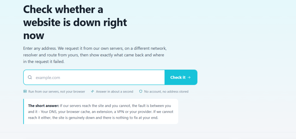 Is It Down for Everyone or Just Me? How to Tell in Two Minutes