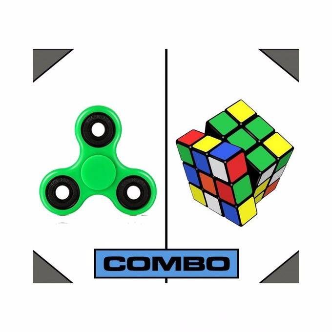 Fidget Spinner & Rubik's Magic Cube Combo