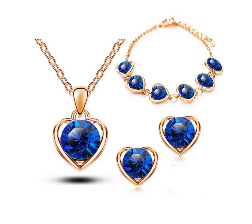 Crystal drop jewellery set