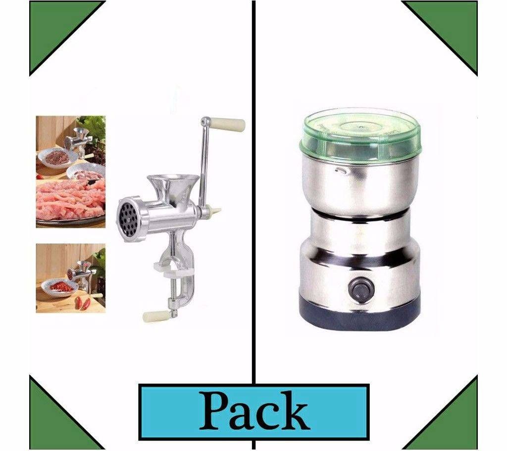 Meat Grinder + NIMA Spice Grinder Combo
