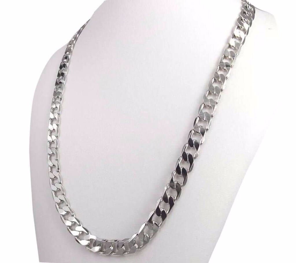 White Plated Necklace For Men - 20% Discount