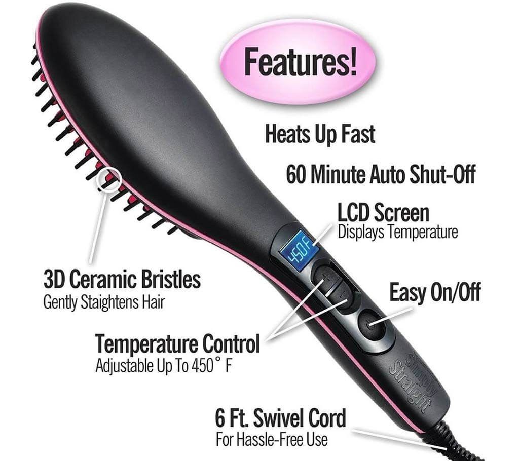 hair straightener brush 