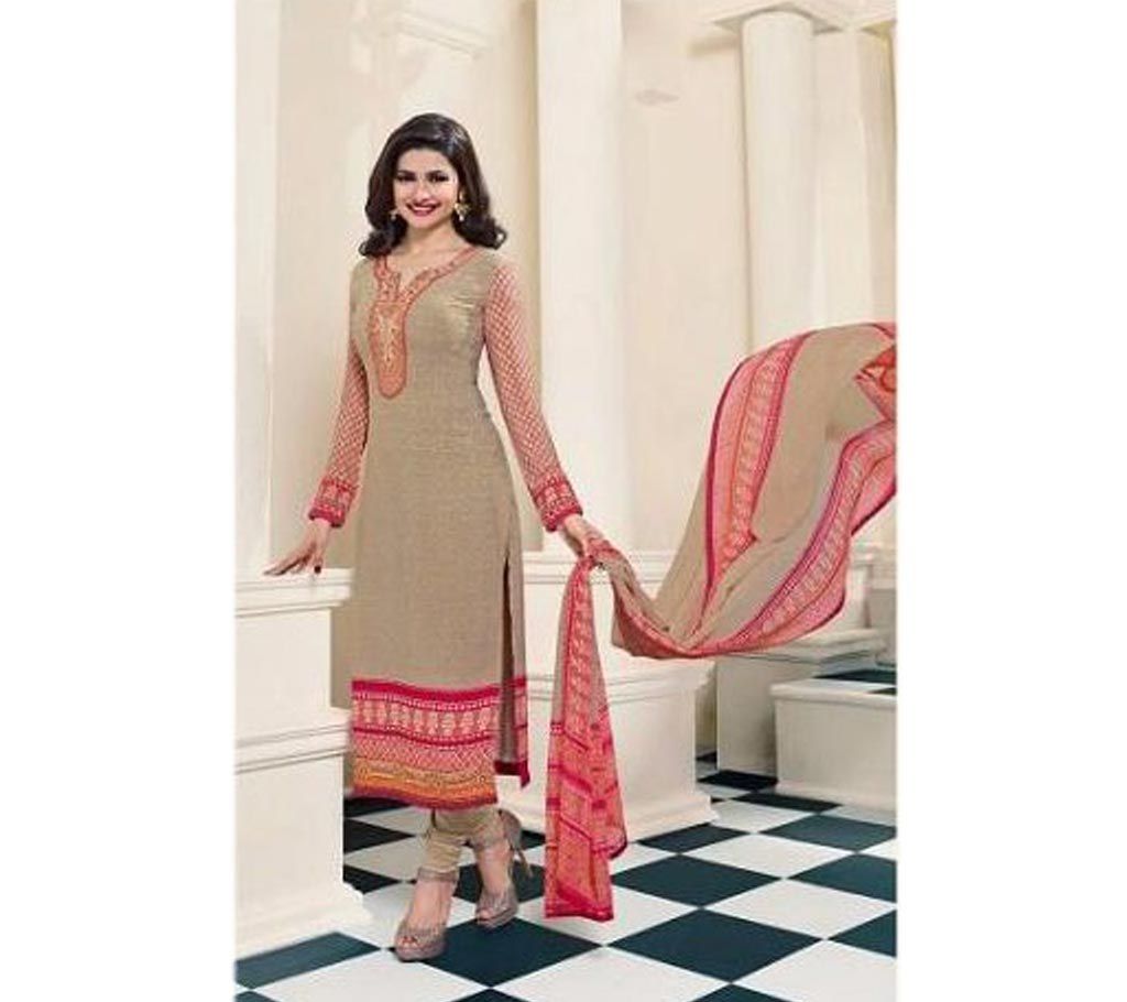 Unstitched Replica Embroidered Cotton Three piece