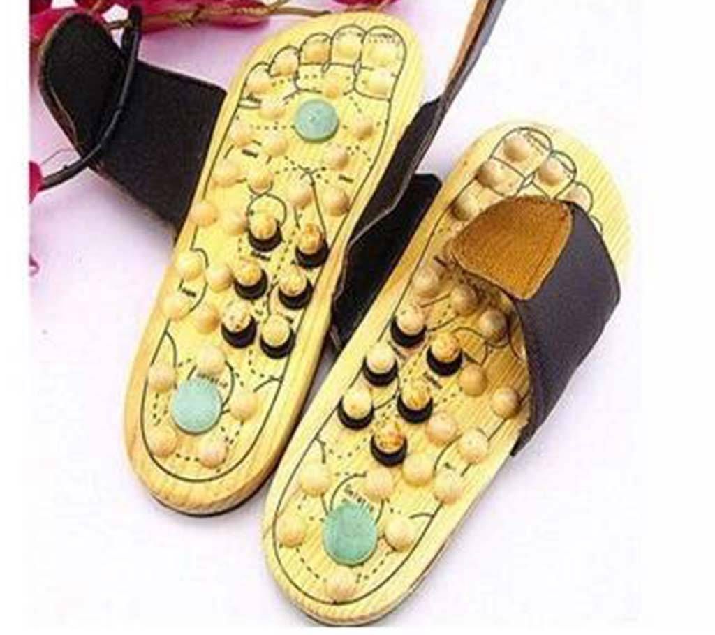 Wooden Foot Massage Slipper